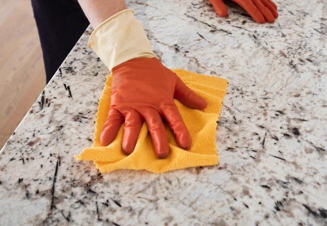 Man servant cleaning the kitchen (1)