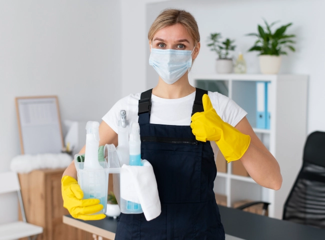 Person taking care of office cleaning (2)